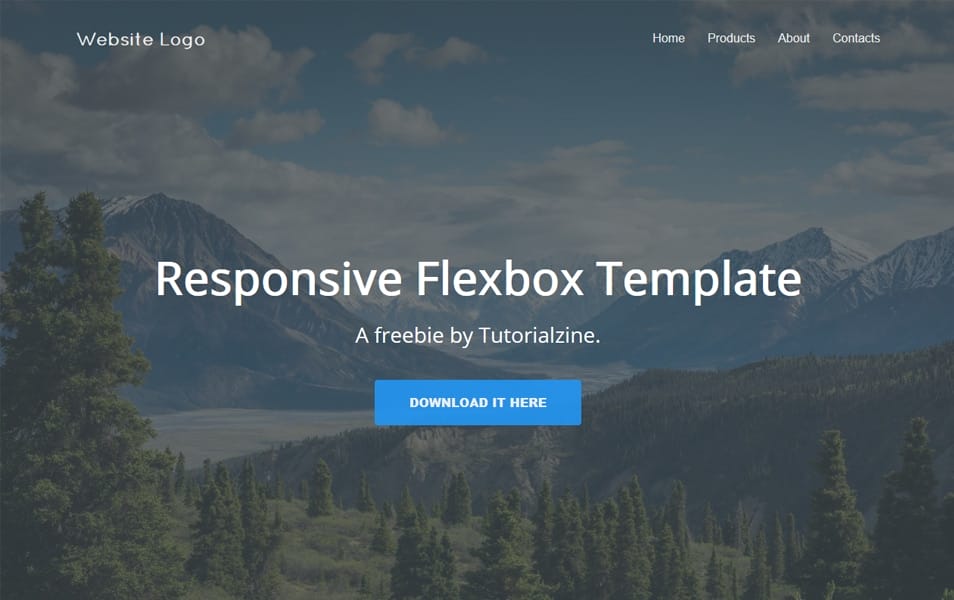 Responsive Landing Page Template With Flexbox