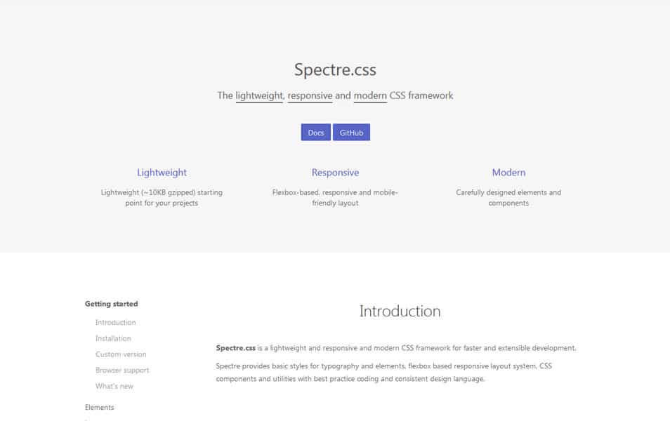 CSS Flexbox Resources - Tutorials, Tools, Grid & Generators 5 Spectre.css