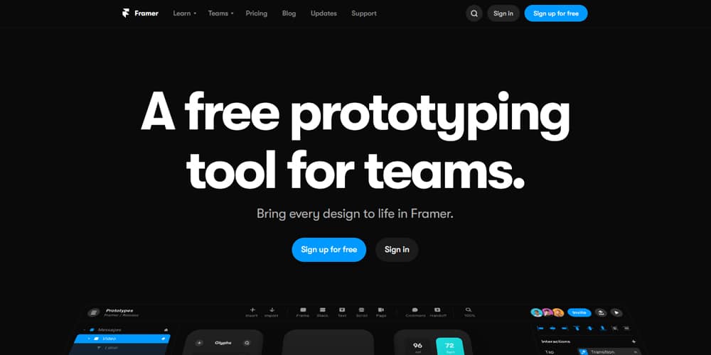 Best Interaction Design Tools 7 framer