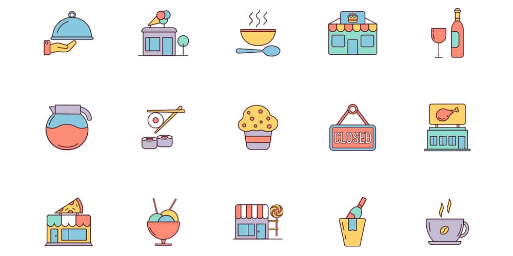 Cafes-Vector-Icons