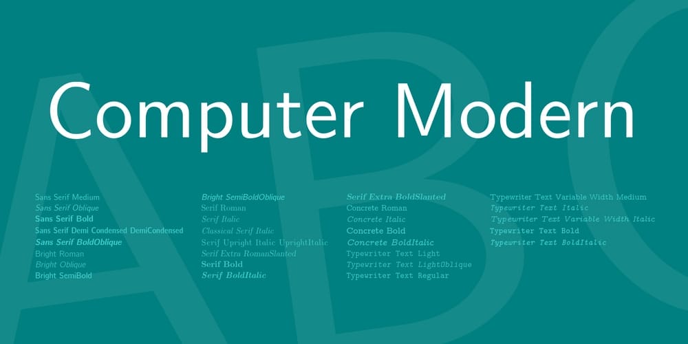 Computer Modern Font Family