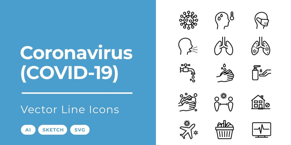 Coronavirus Line Icons