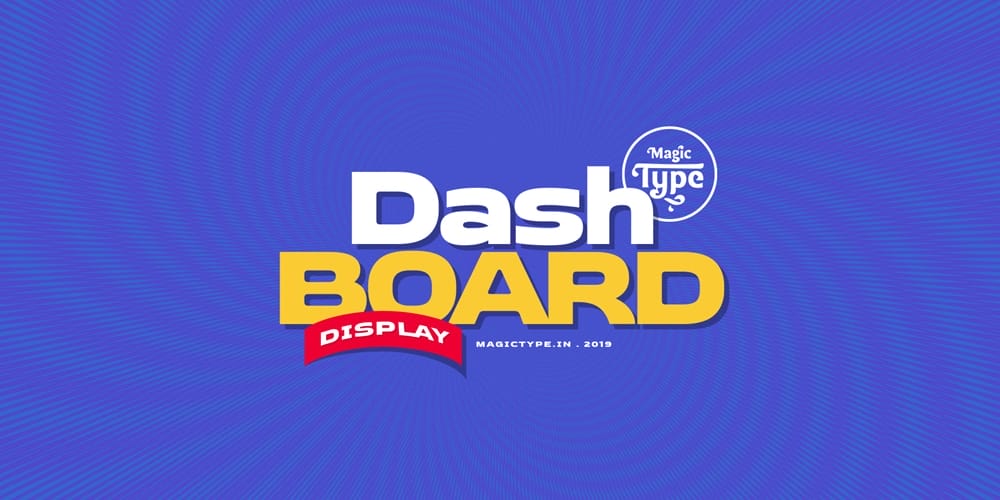 Dashboard Display Typeface