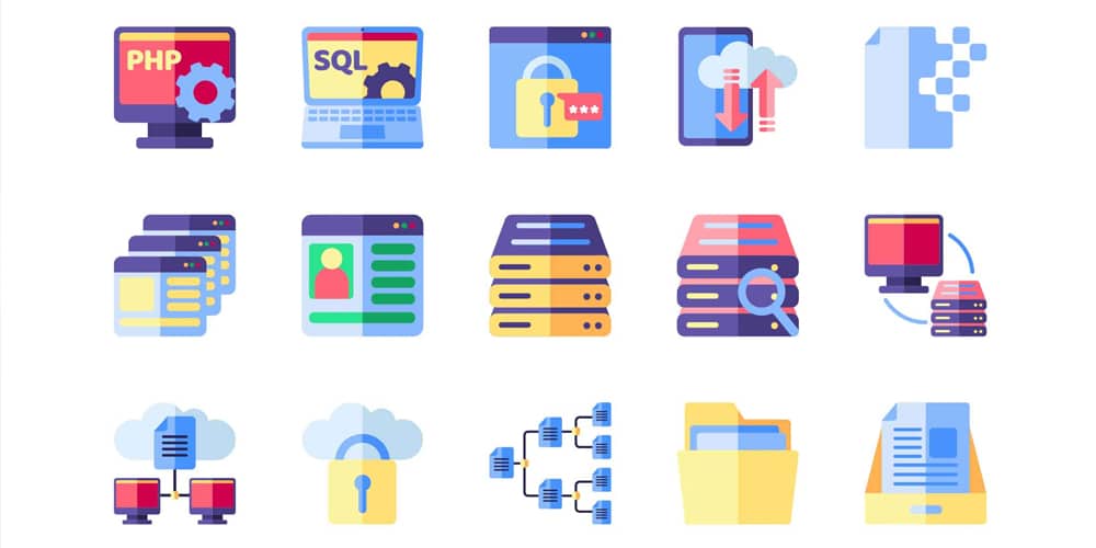 Database Vector Icons
