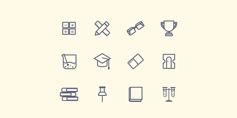 Education Line Icons