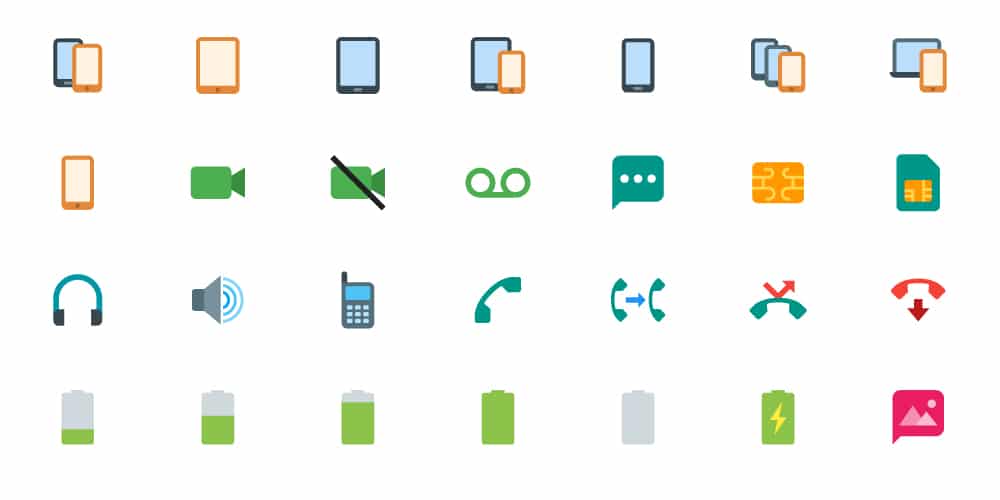 Flat Mobile Icons