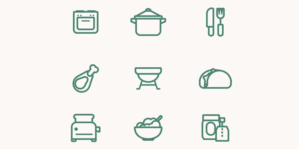 Food Vector Line Icons