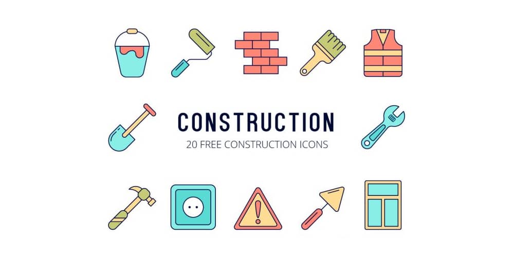 Free Construction Vector Icons Set