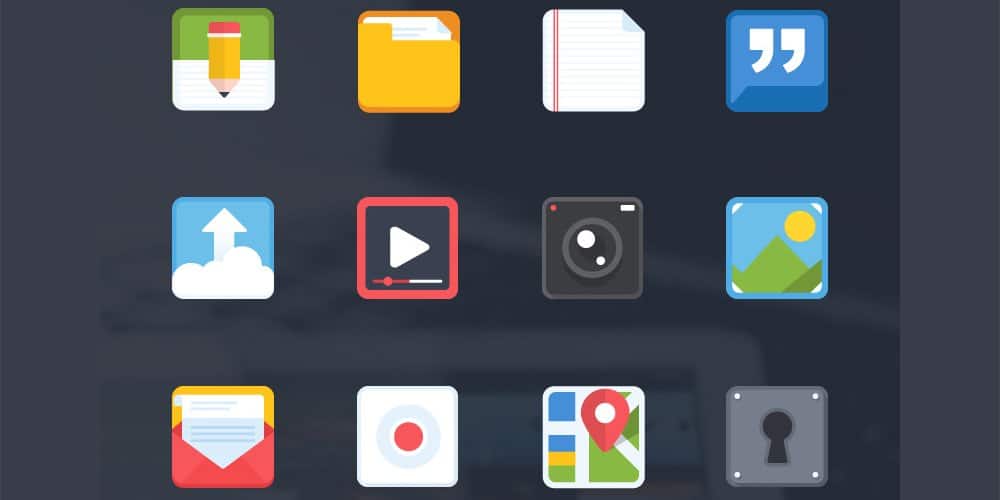 Free Flat Icons for Mobile App