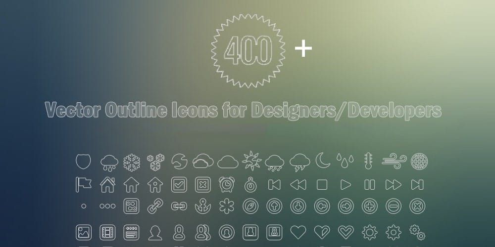 Free Outline Vector Icons PSD