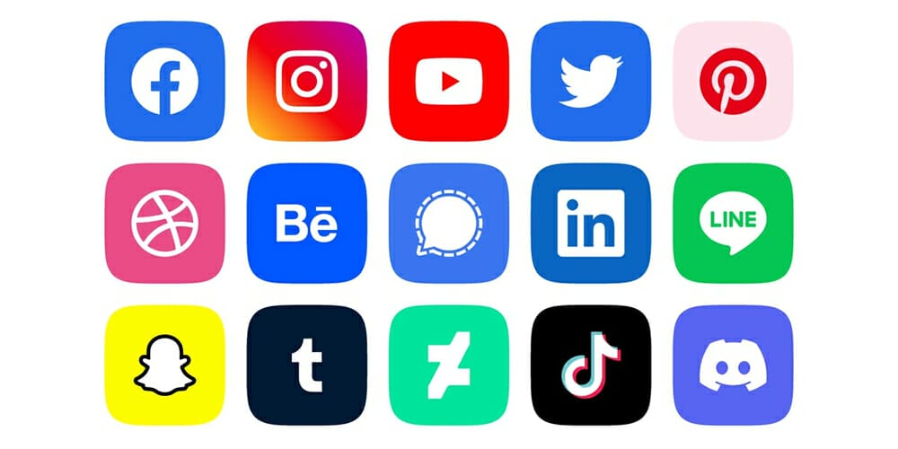 Free Vector Flat Social Media Icons
