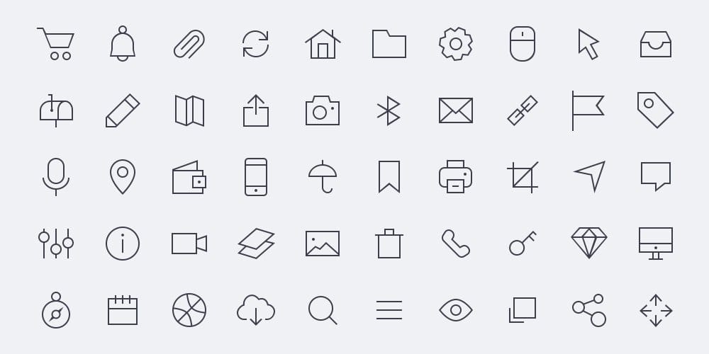 Free Vector Line Icons PSD