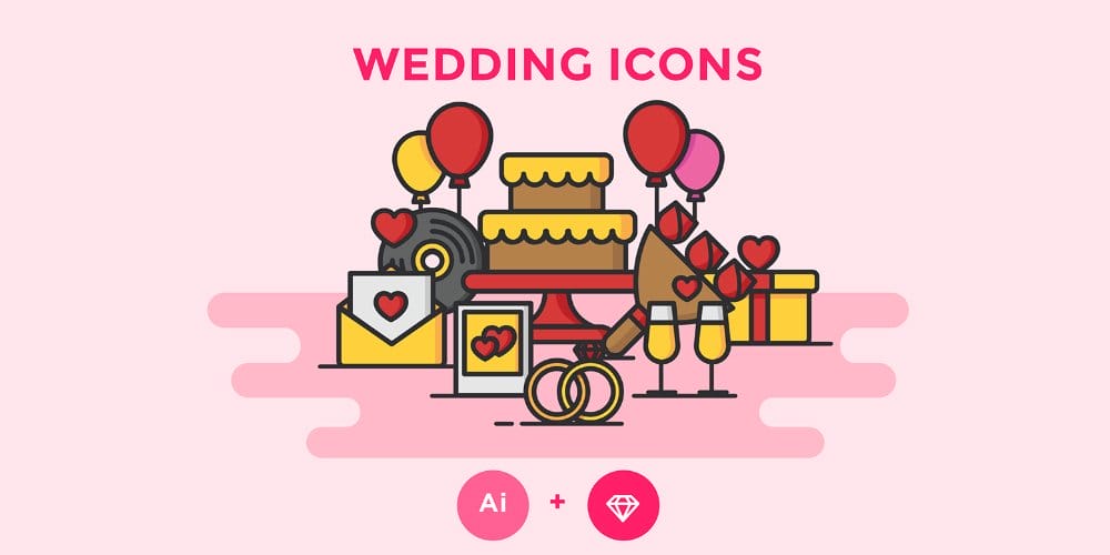 Free Vector Wedding Icons