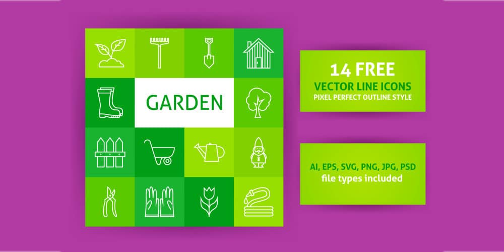 Garden Line Art Icons
