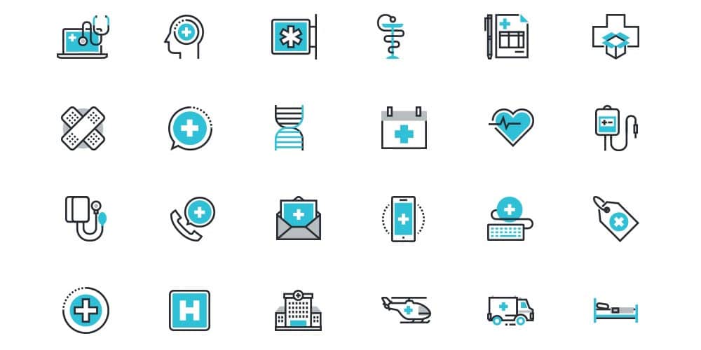 Healthcare and Medicine Icons PSD