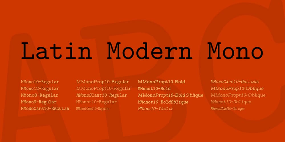 Latin Modern Mono Font 