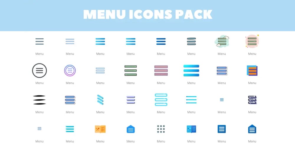 Menu icons