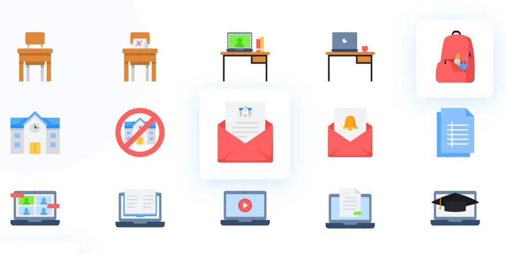 Online Learning Icons