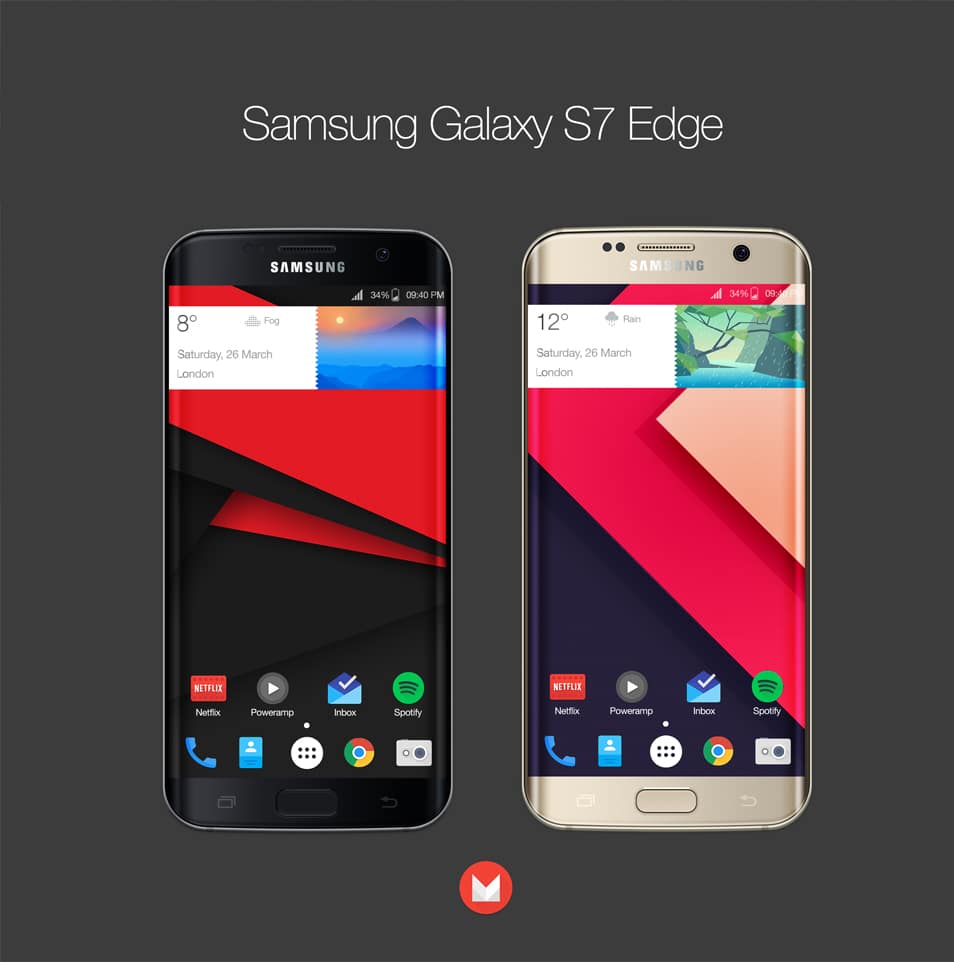 Samsung Galaxy S7 Edge PSD Mockup