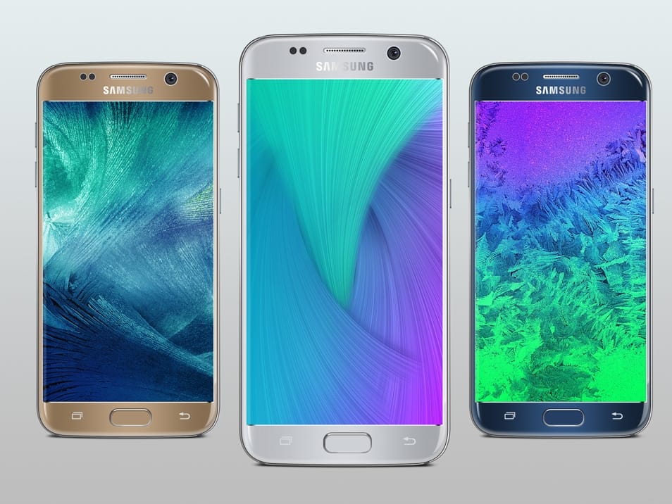 Samsung Galaxy S7 Silver Mockup