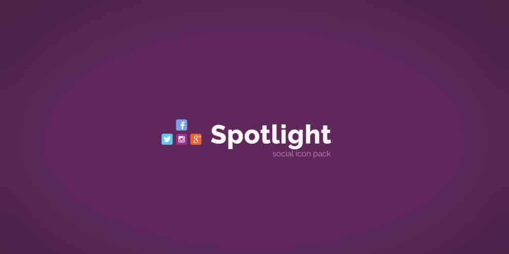 Spotlight Animated Social Icons