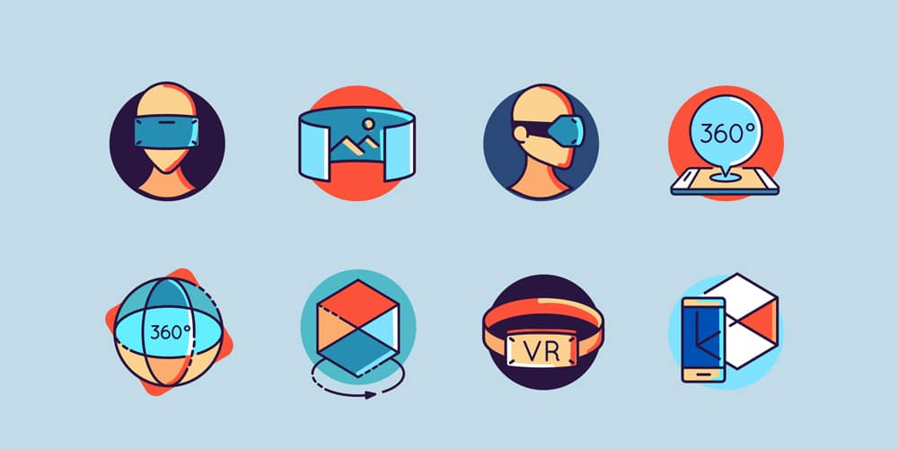 Virtual reality icons