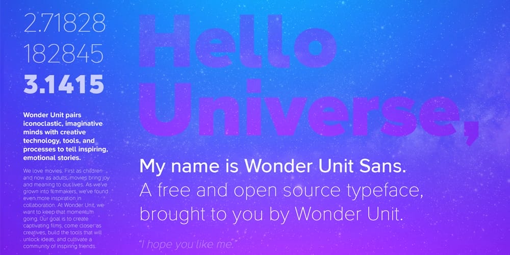 Wonder Unit Sans Font Family