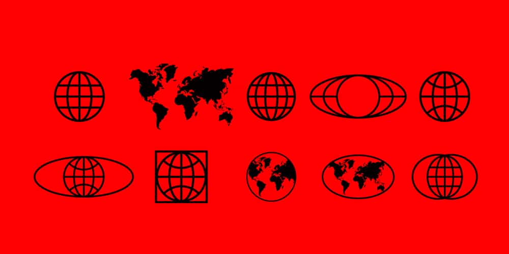 World Map Icons Vector