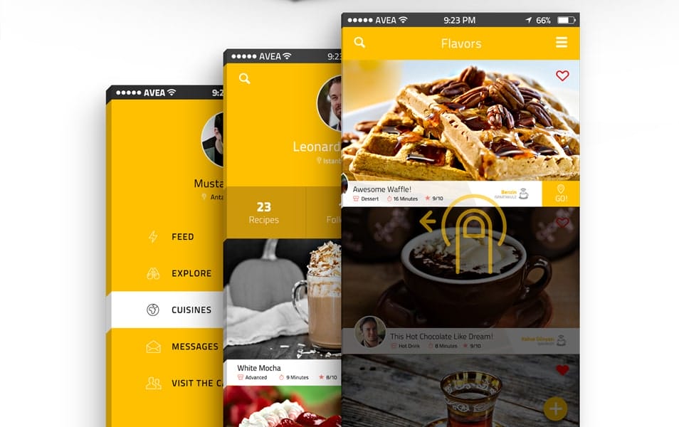 Cafegrapp mobile app design