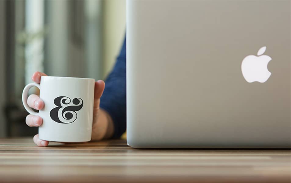 Coffee Mug and MacBook Mockup