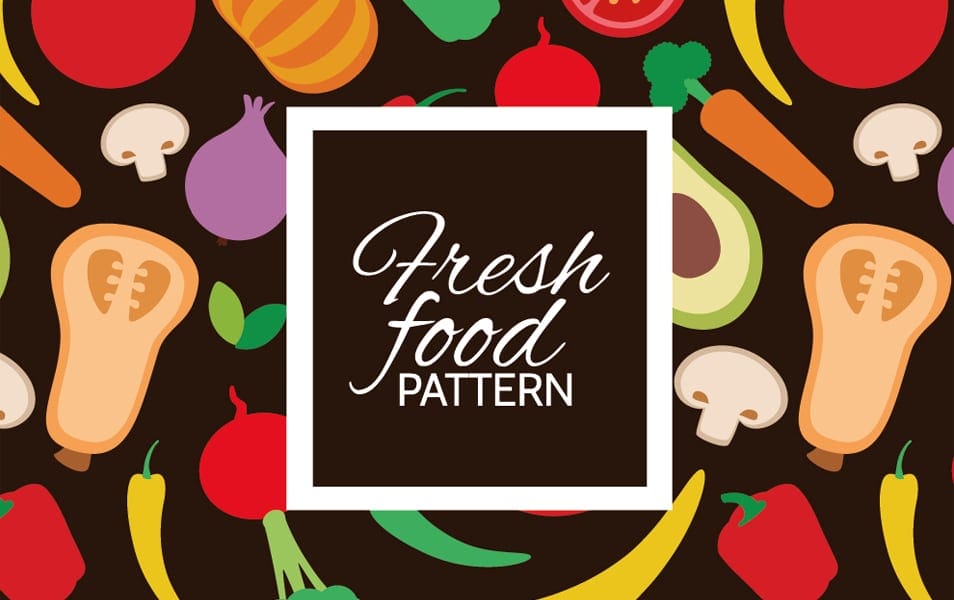 Colorful fresh vegetables pattern
