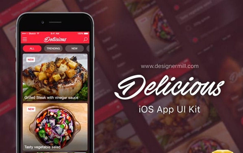 Delicious iOS App UI Kit