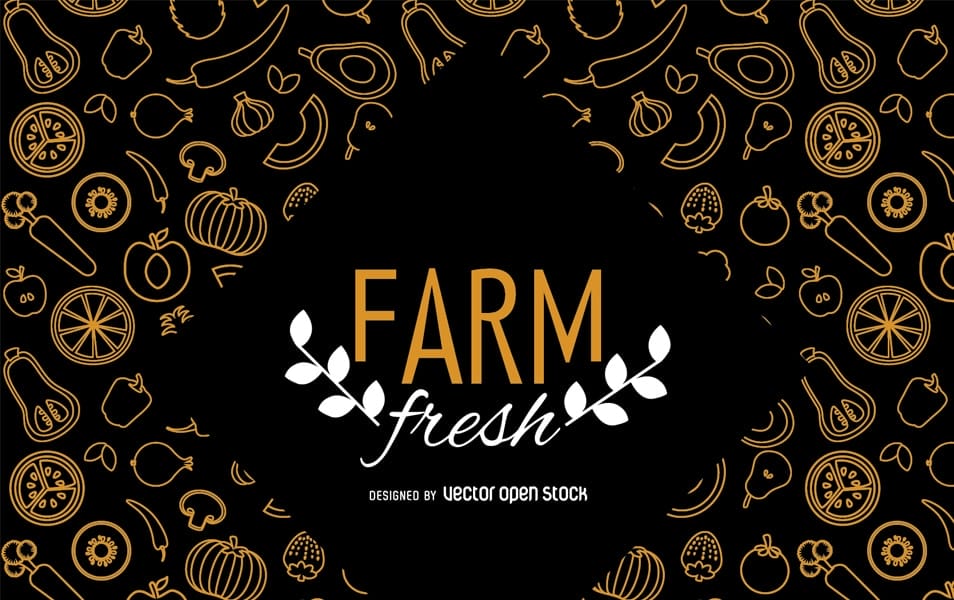 Farm fresh wallpaper with vegetables