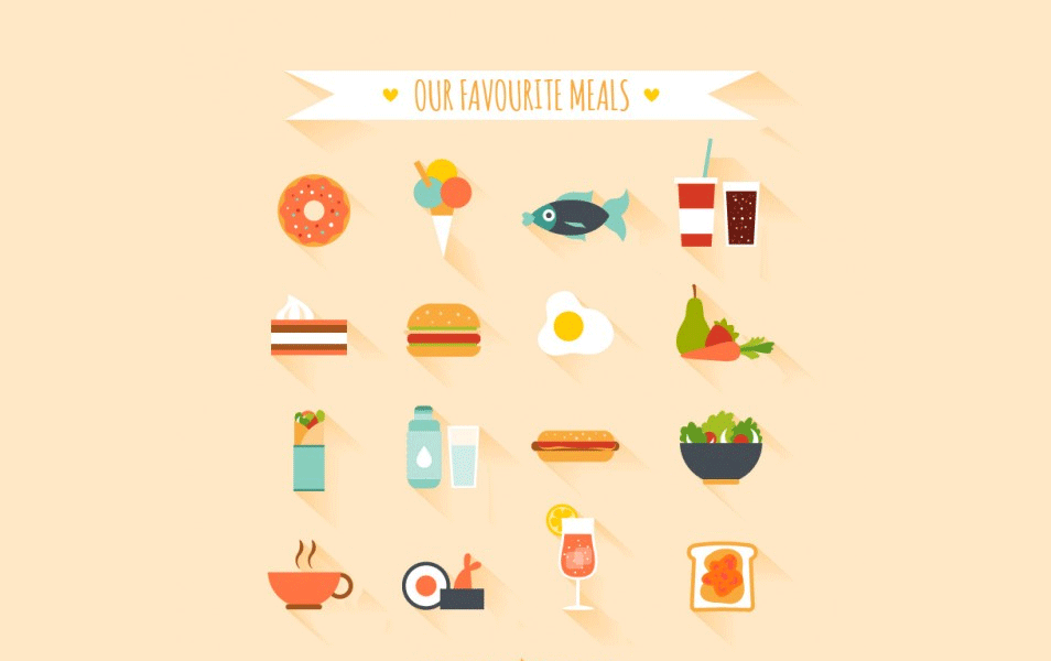 Favourite meals Free Vector