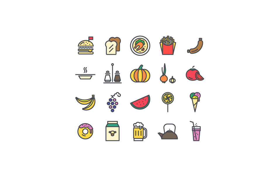 Food & Beverages Vector Icons