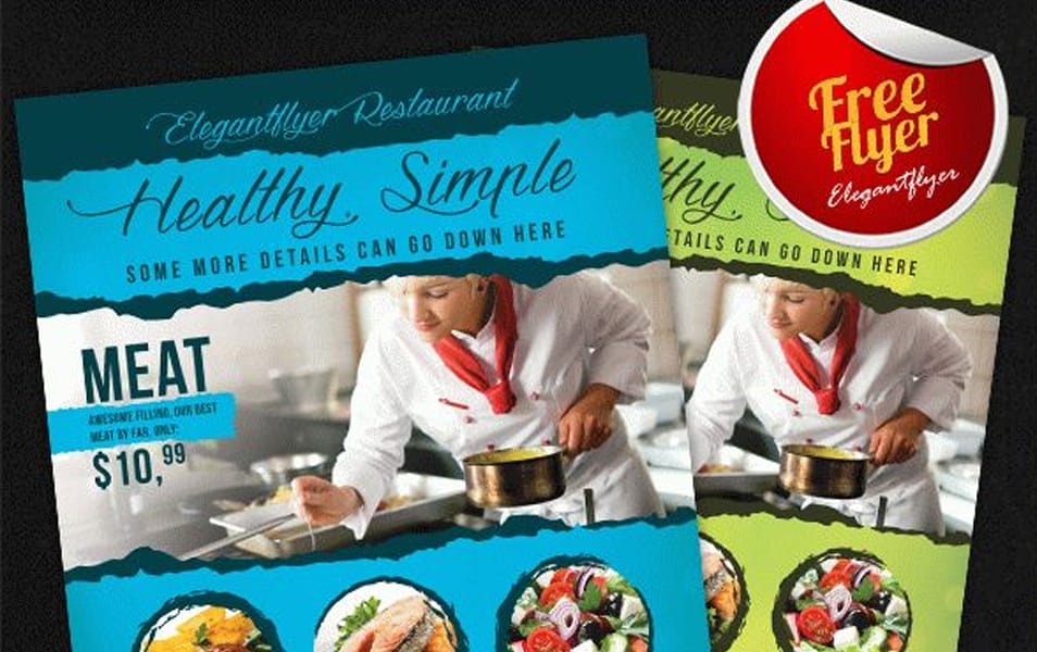 Food – Restaurants Free Flyer PSD Template