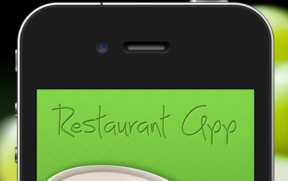 Free Restaurant App PSD