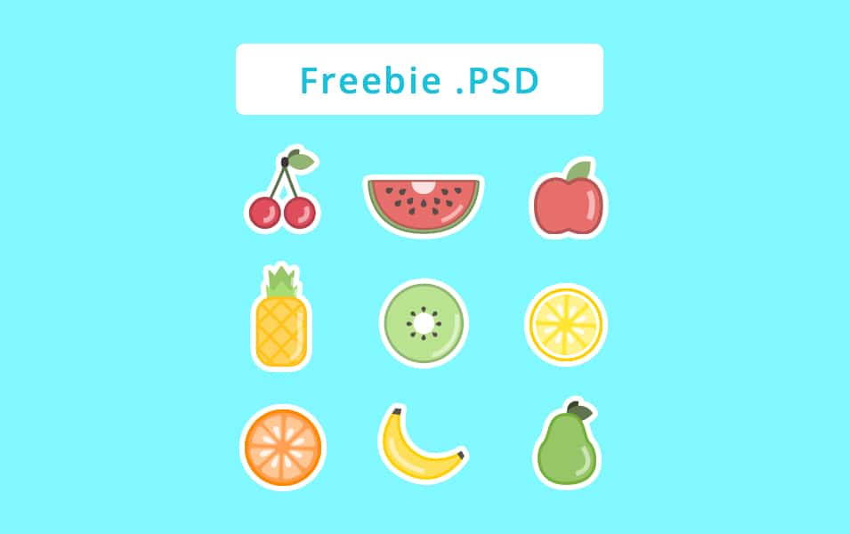 Fruity Icons PSD Freebie