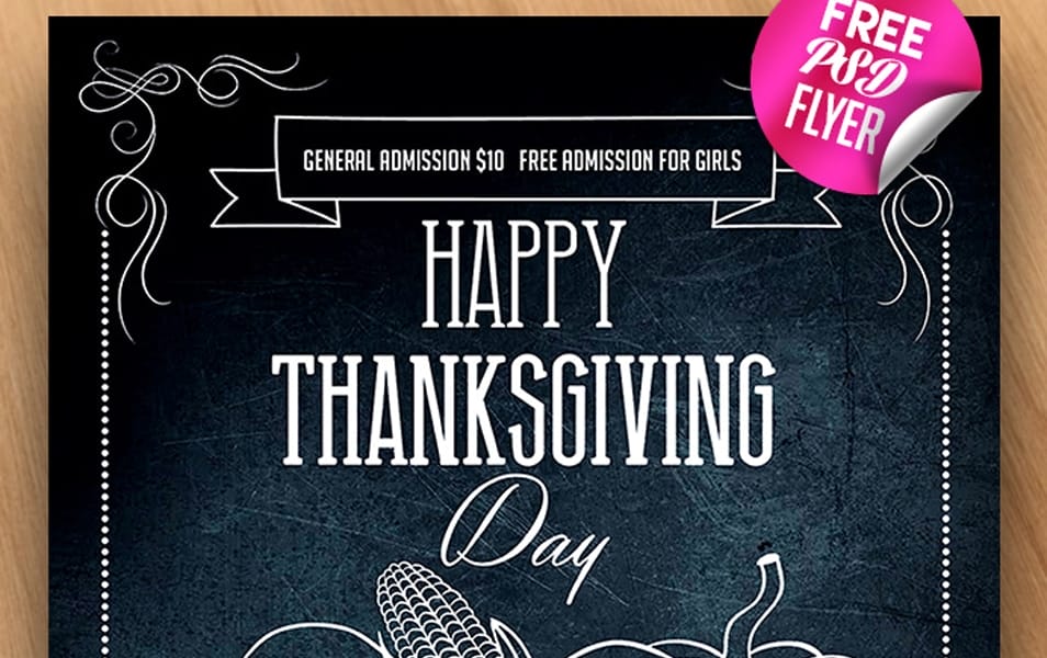 Happy Thanksgiving – Free PSD Flyer Template