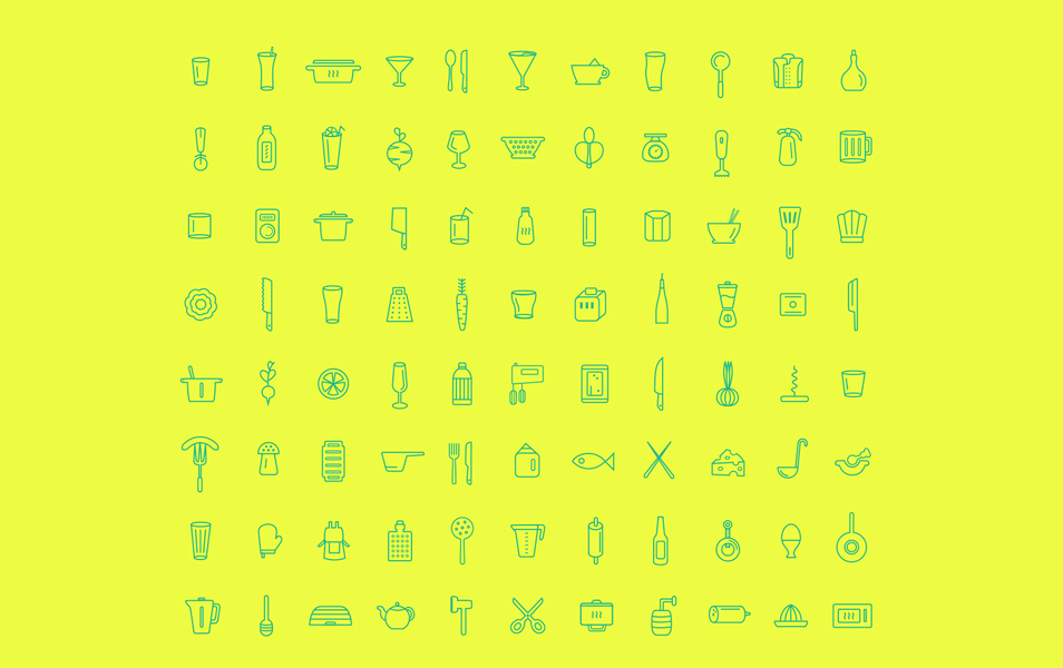 Linear Icons Kitchen