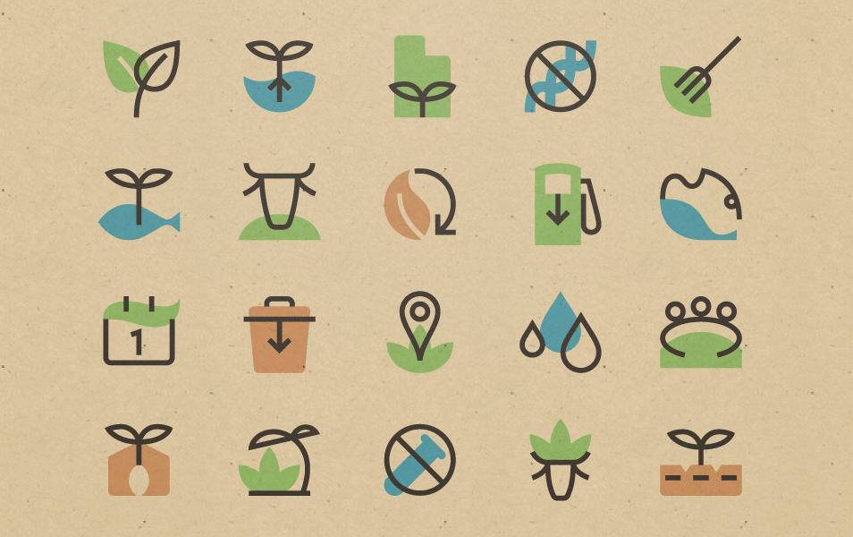 Sustainable Food Production Icons