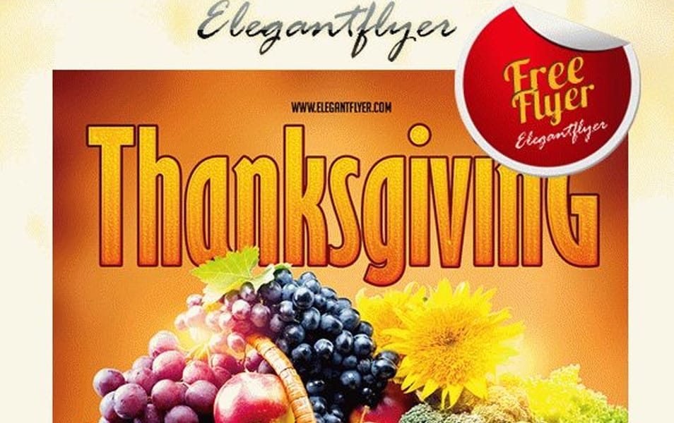 Thanksgiving – Flyer PSD Template + Facebook Cover