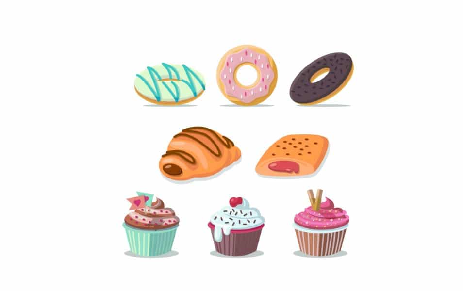 Variety of Sweets Illustration