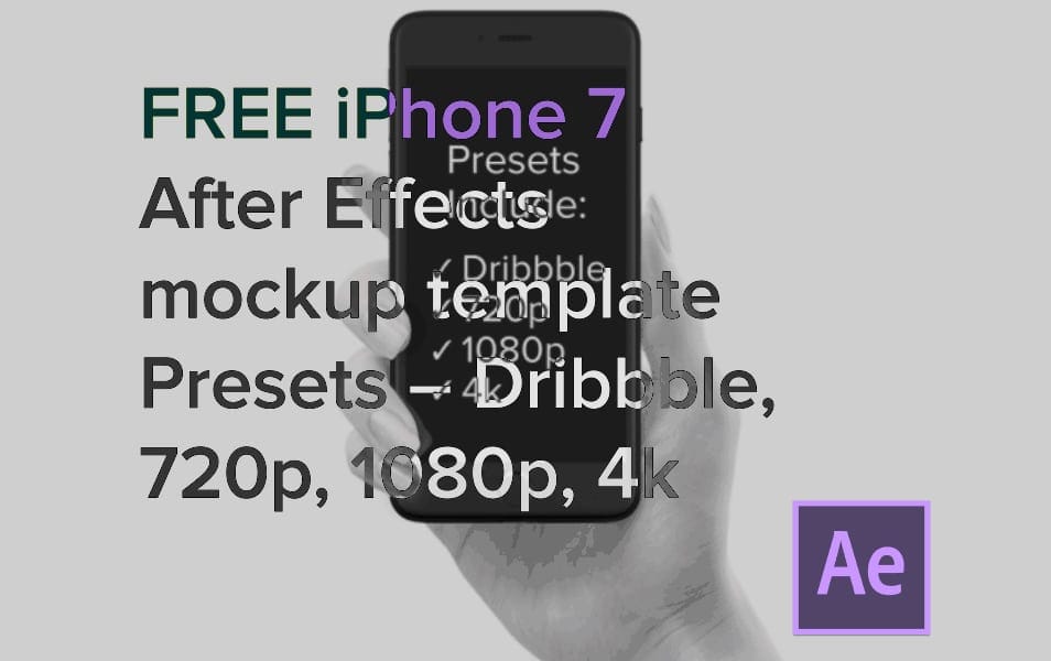 Free iphone 7 After Effects Mockup Template