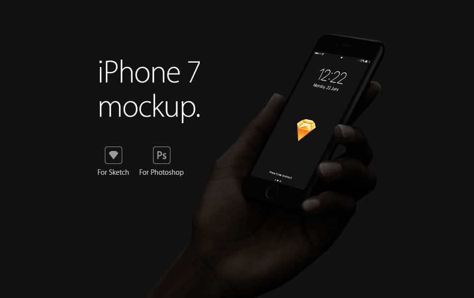 iPhone 7 Mockup for Sketch and Photoshop