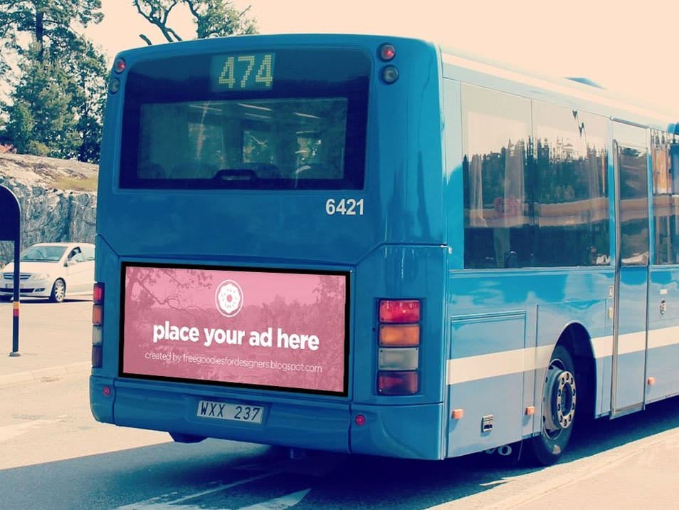Bus billboard Mockup in Photoshop