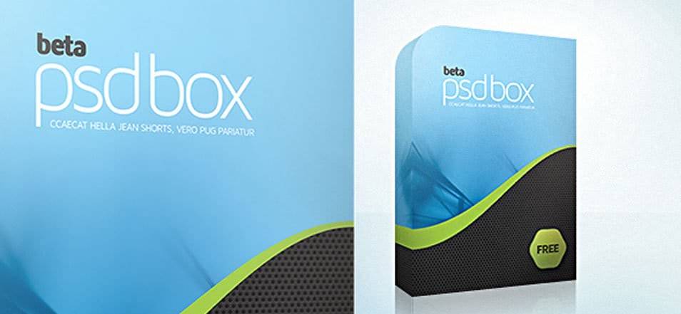 Software 3D Box PSD Template