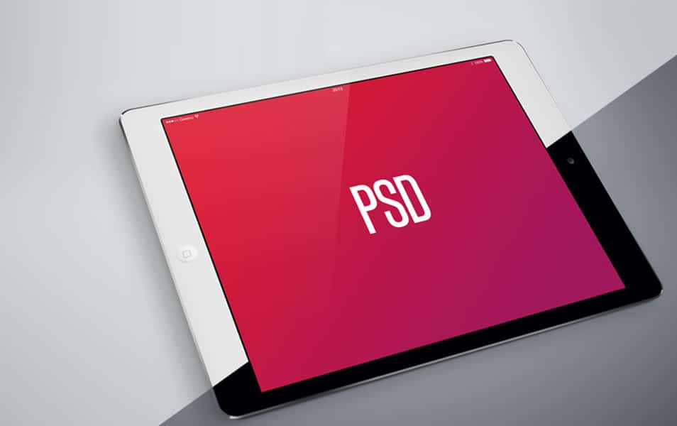 iPad Air PSD Mockup Perspective View