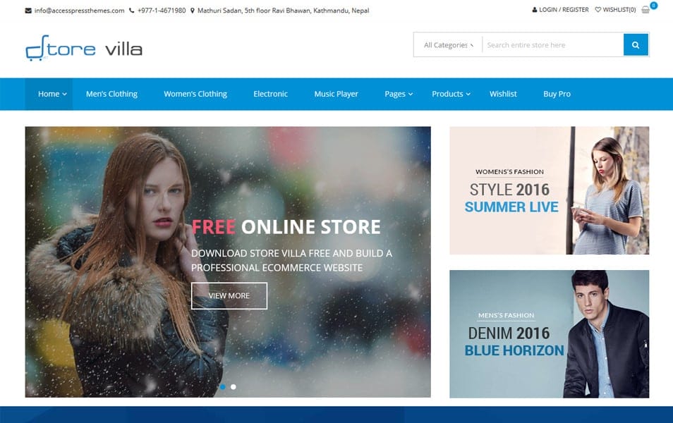 StoreVilla Responsive eCommerce Theme