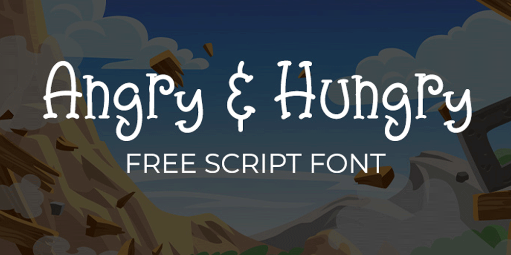 Angry and Hungry Script Font